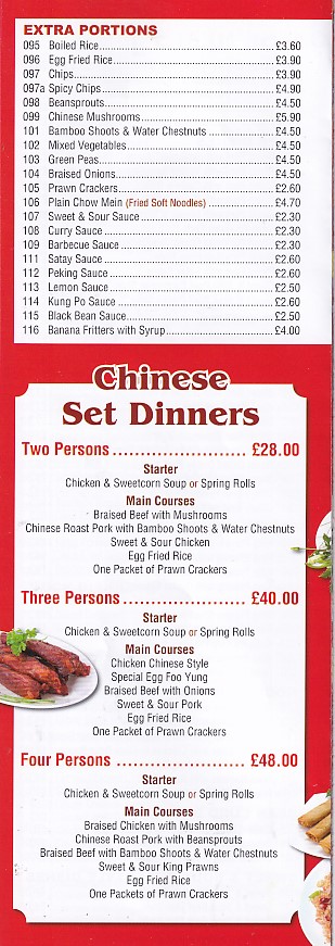 China Town Tenby menu 